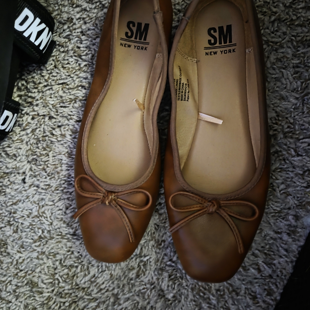 SM New York Women's Tan Ballet Flats